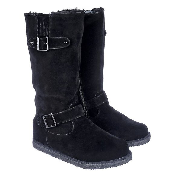 FUR INTERIOR BOOT URBAN BUCKLE - BLACK ( BRAND NEW !!!) - Picture 1 of 7